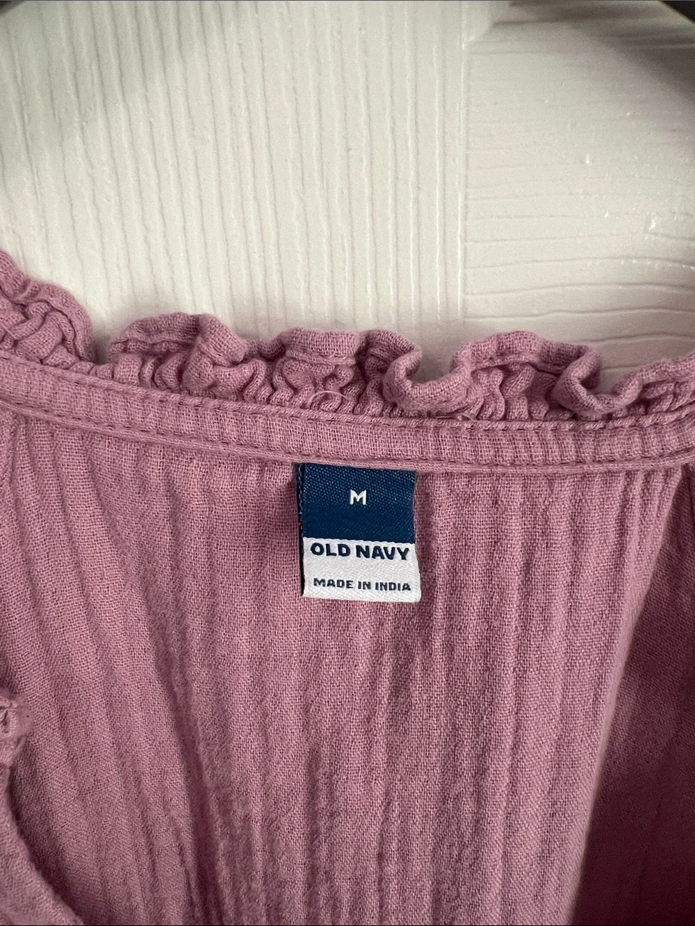 Old Navy Mauve Pink V-Neck Gauze Tunic with pockets - Picture 2 of 5